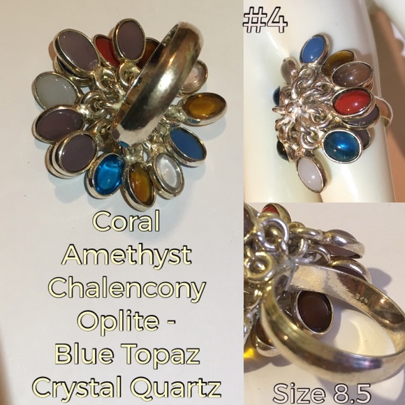 Multi Loose Gemstone Handmade Cha Cha Shaker Ring - Picture 5 of 8